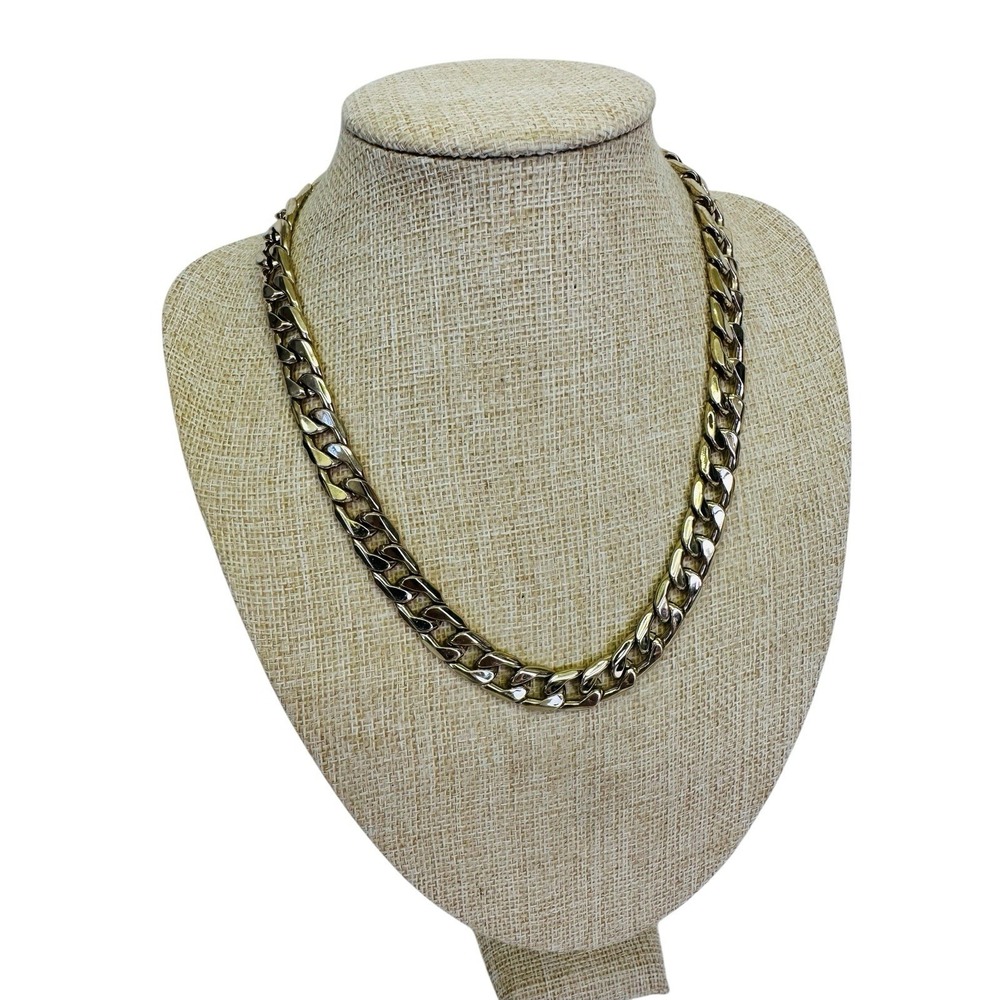 SUGARFIX BaubleBar Chunky Chain Link Statement Necklace Gold Tone‎ 18"-20"